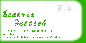 beatrix hettich business card